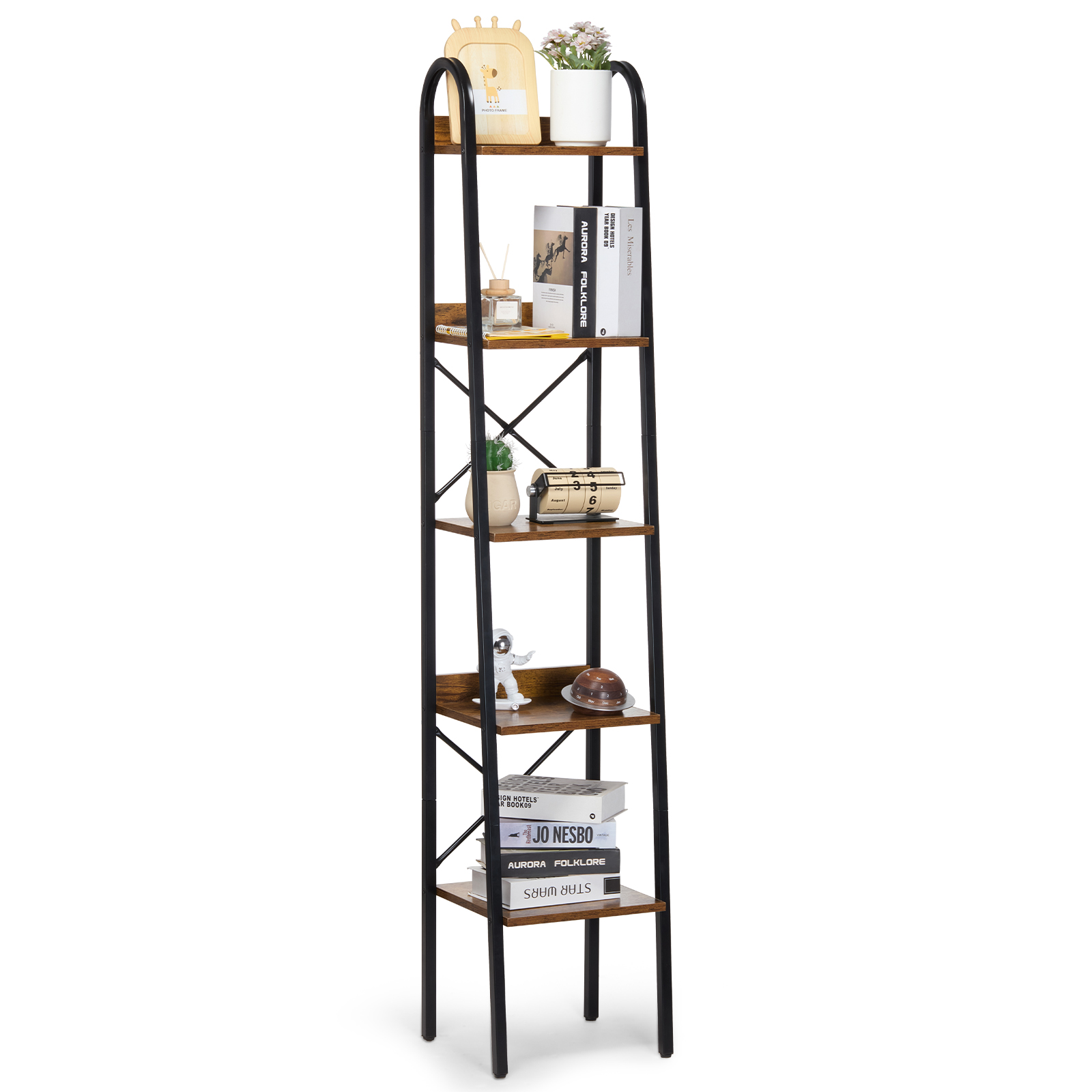 Metal Bookshelf Rustic Bookshelf 3/4/5/6/11-Tier for Living room Bedroom Office