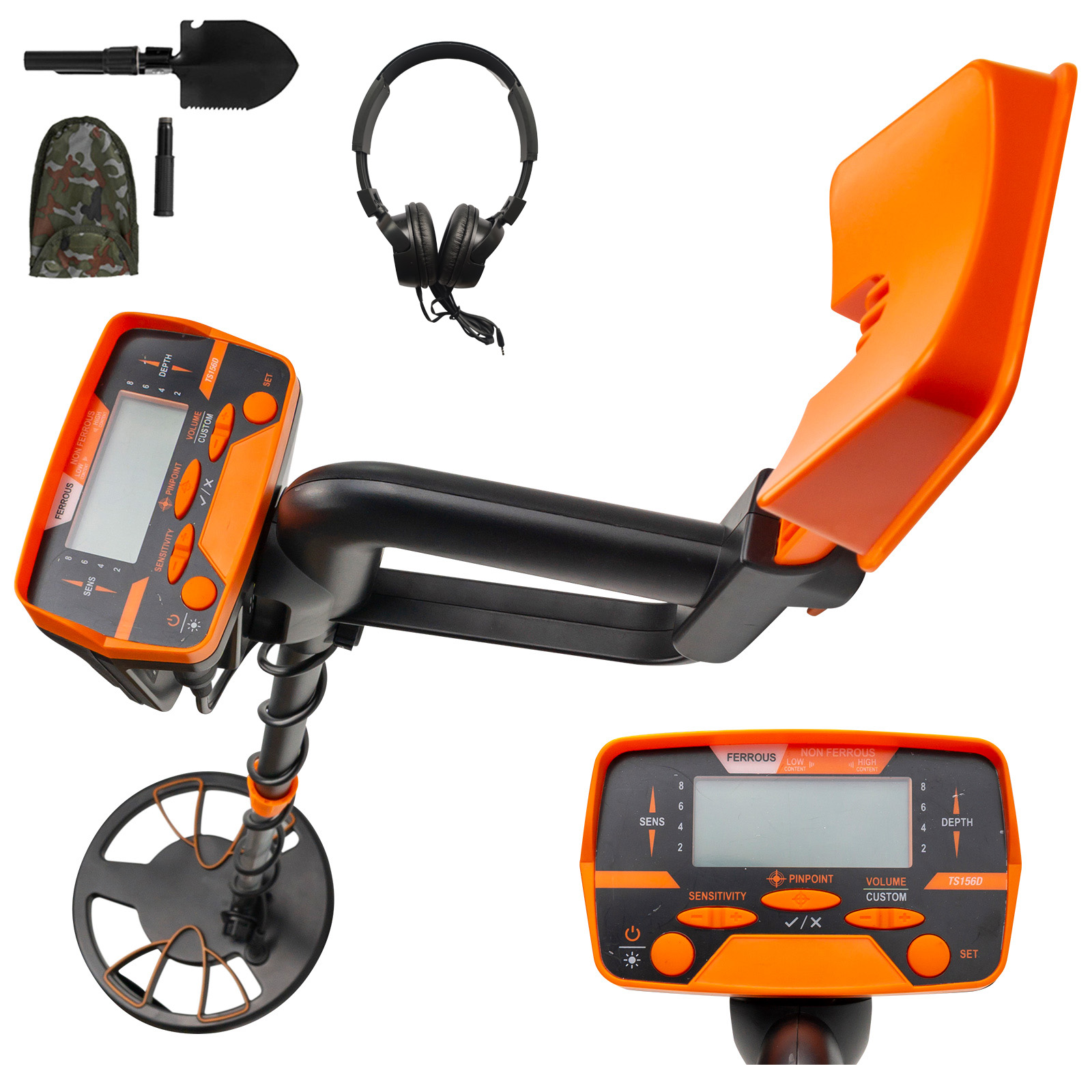 VEVOR VEVOR Metal Detector Professionale ABS Rame Tubo di Alluminio, 102 -  130 cm Pinpointer del Metal Detector Portatile sott'Acqua 550 x 355 x 153  mm Rivelatori di Metalli 3 kg Metal Detector Impermeabile