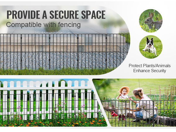 15 Paneele Gartenzaun Ohne Graben – 81,3 Cm Hoch, 9,1 M Lang, Hunde- Und Tierabsperrung