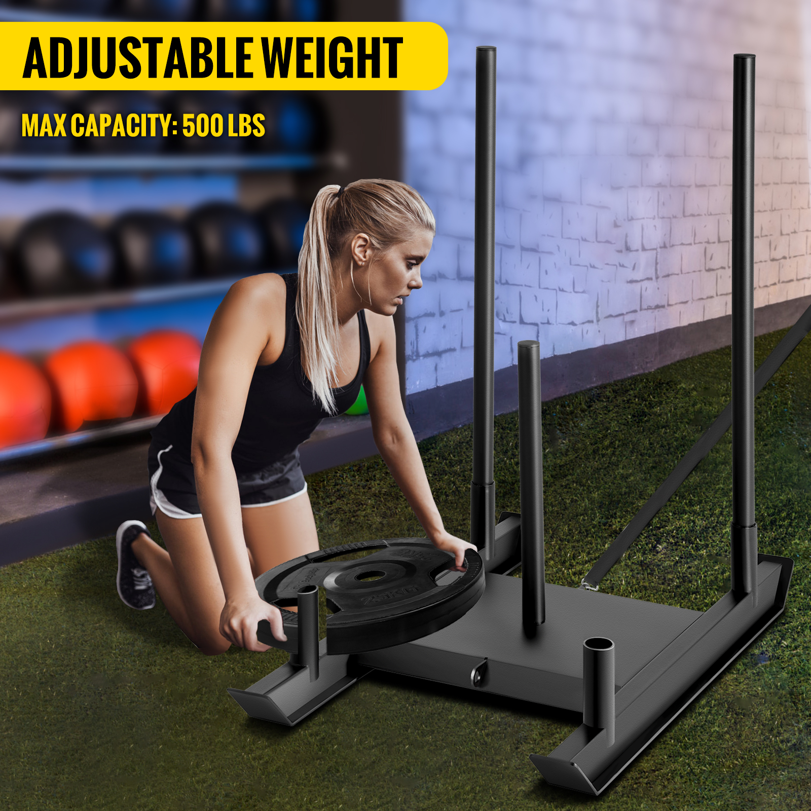 Weight Sled System Speed Sled Push Pull Drag Power Speed Gym Transform Strength