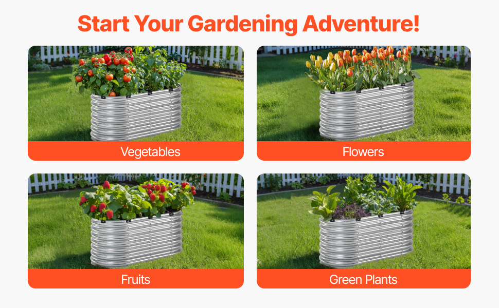 thumbnail image 2 of Galvanized Metal Raised Garden Bed - 4x2x2 Ft Outdoor Planter Box (Silver) - Easy Assembly 2 of 6