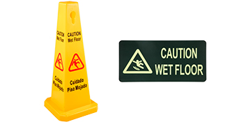 VEVOR 10 Pack Floor Safety Cone 26-Inch Yellow Caution Wet Floor Sign 4 Sided Floor Wet Sign Public Safety Wet Floor Cones Bilingual Wet Sign for Indoors and Outdoors 