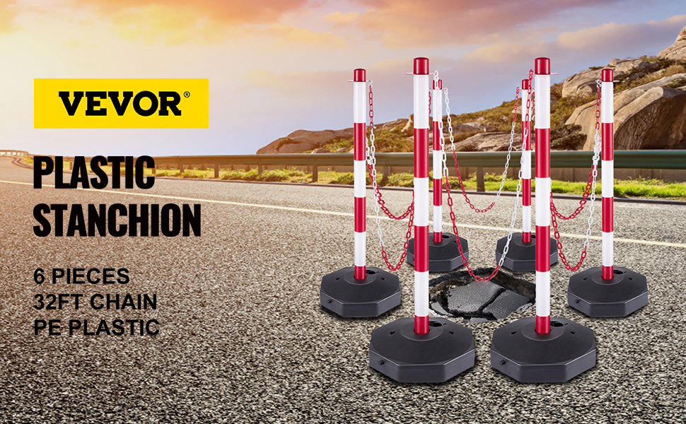 Catena Di Plastica Per Parcheggio Barriera A Catena Plastica 8m - Segnaletica Sicurezza Rossa/Bianca Ad Alta Visibilità Barriera Plastica - Foto 13