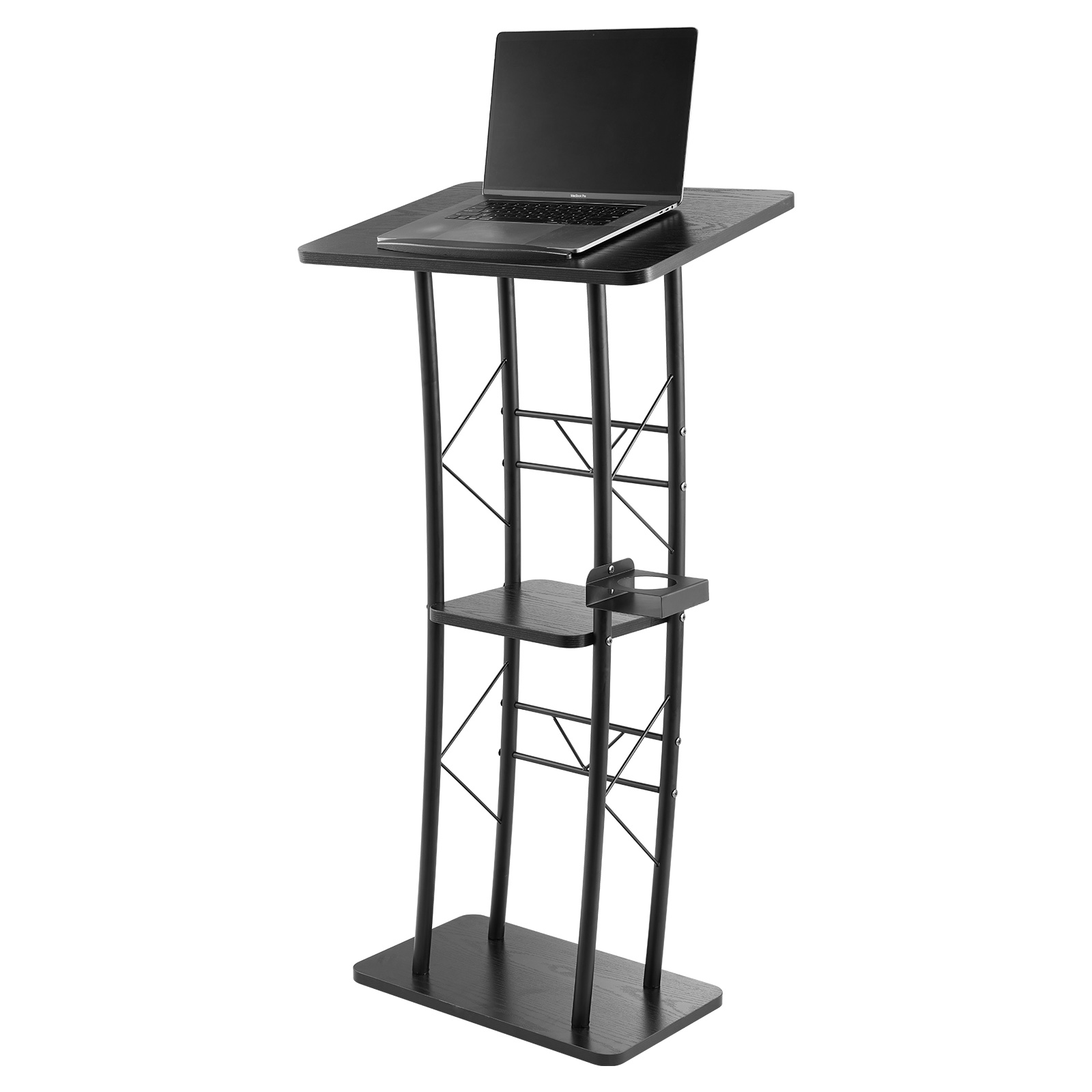 Uimoso Lectern with Storage Shelf for Events, Speeches, and Presentations