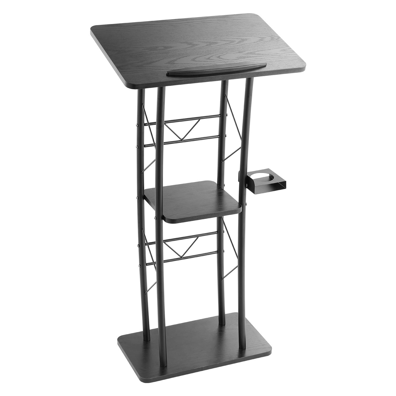 Uimoso Lectern with Storage Shelf for Events, Speeches, and Presentations