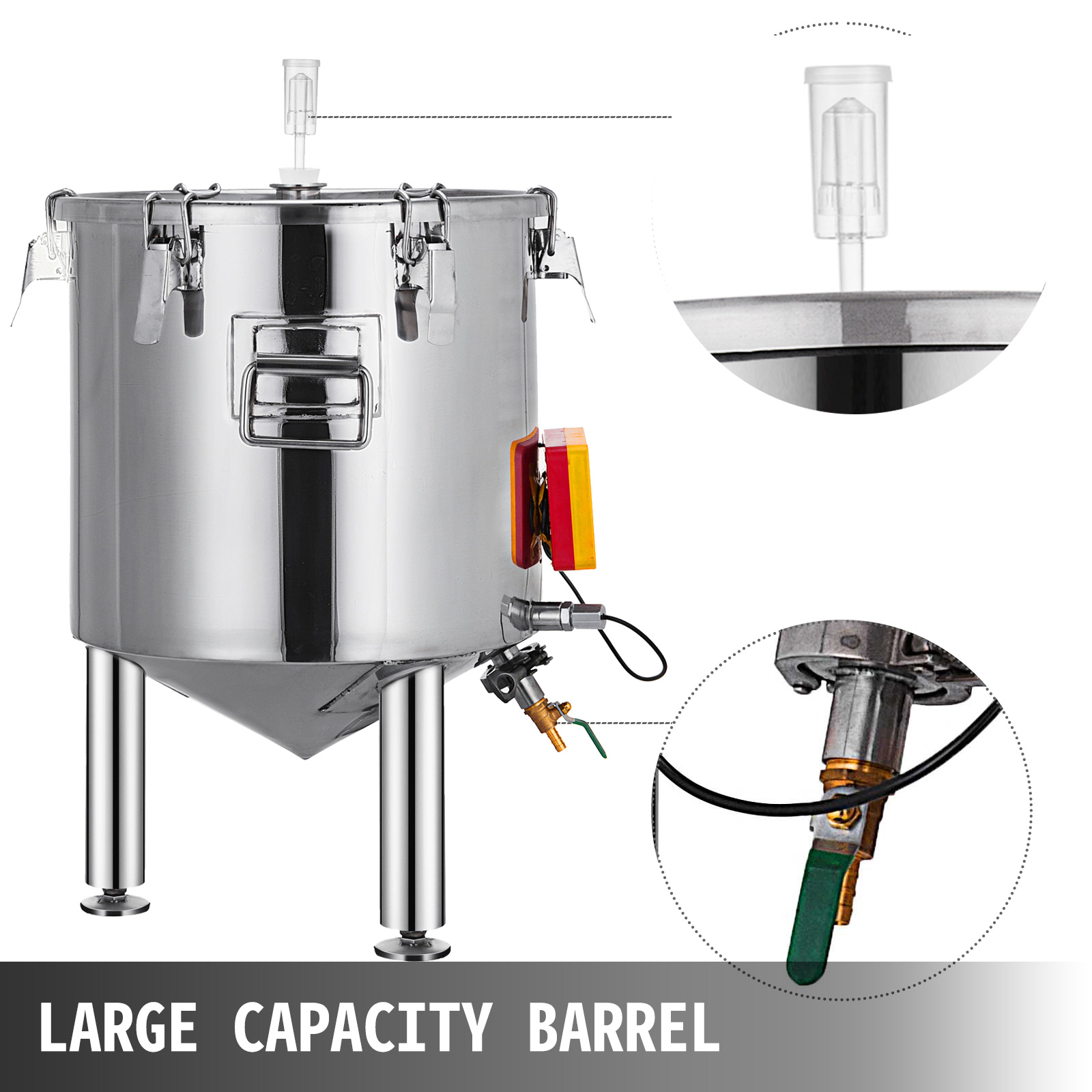Details about   VEVOR 14 Gal Brew Bucket Brewmaster Edition Conical Fermenter Home Brew Beer 