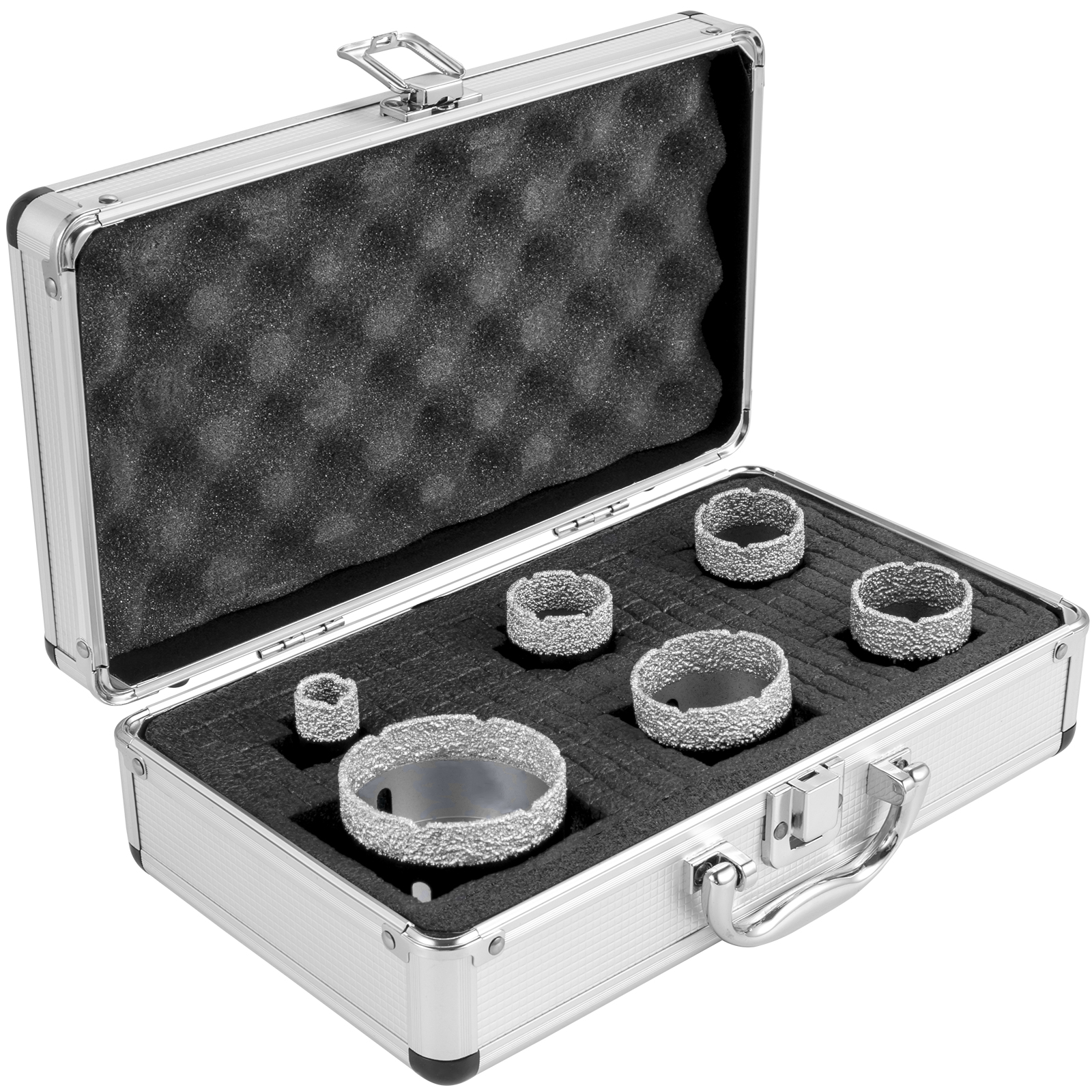 M14 Diamant Bohrkrone Set 6-teilig mit Box für Porzellan Fliese Granit Marmor DE 