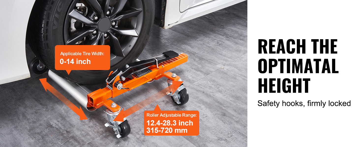 VEVOR VEVOR Wheel Dolly, 1500 LBS Car Wheel Dolly Jack, Mechanic Lift with  Ratcheting Foot Pedal, Vehicle Positioning Hydraulic Tire Jack, Ratchet  Type Tire Skates, for Vehicle Car Auto Repair Moving
