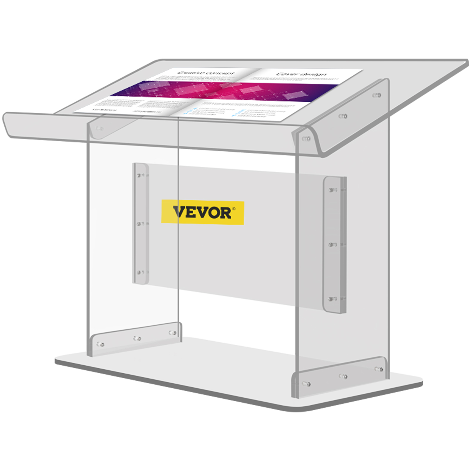 Pupitre de présentation en acrylique transparent, support de podium en  acrylique, pupitre de présentation en acrylique transparent, pupitre