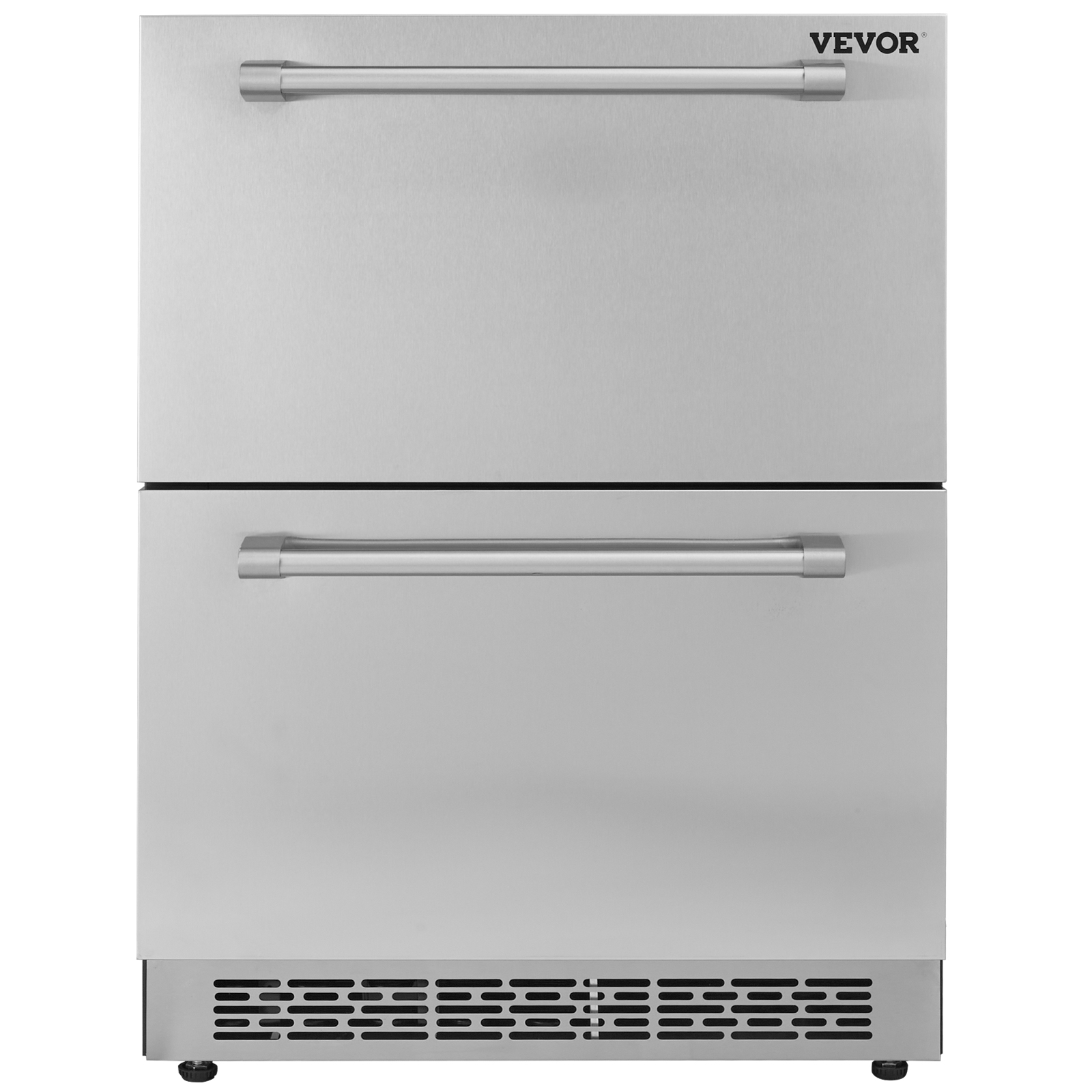 VEVOR 24" Undercounter Drawer Refrigerator Built-in Freezer Beverage Cooler SUS