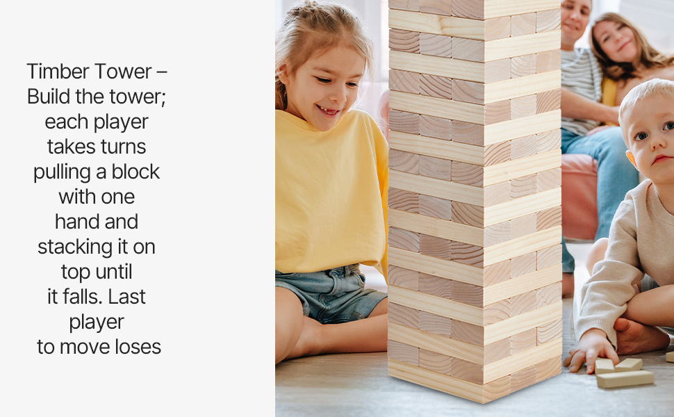 Giant Tumbling Tower - Jumbo Tumbling Tower - Extra Large Stacking Game Block To