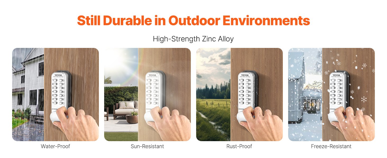 VEVOR Mechanical Keyless Entry Door Lock, 14 Key Mechanical Door Lock, - The Ortus Warehouse