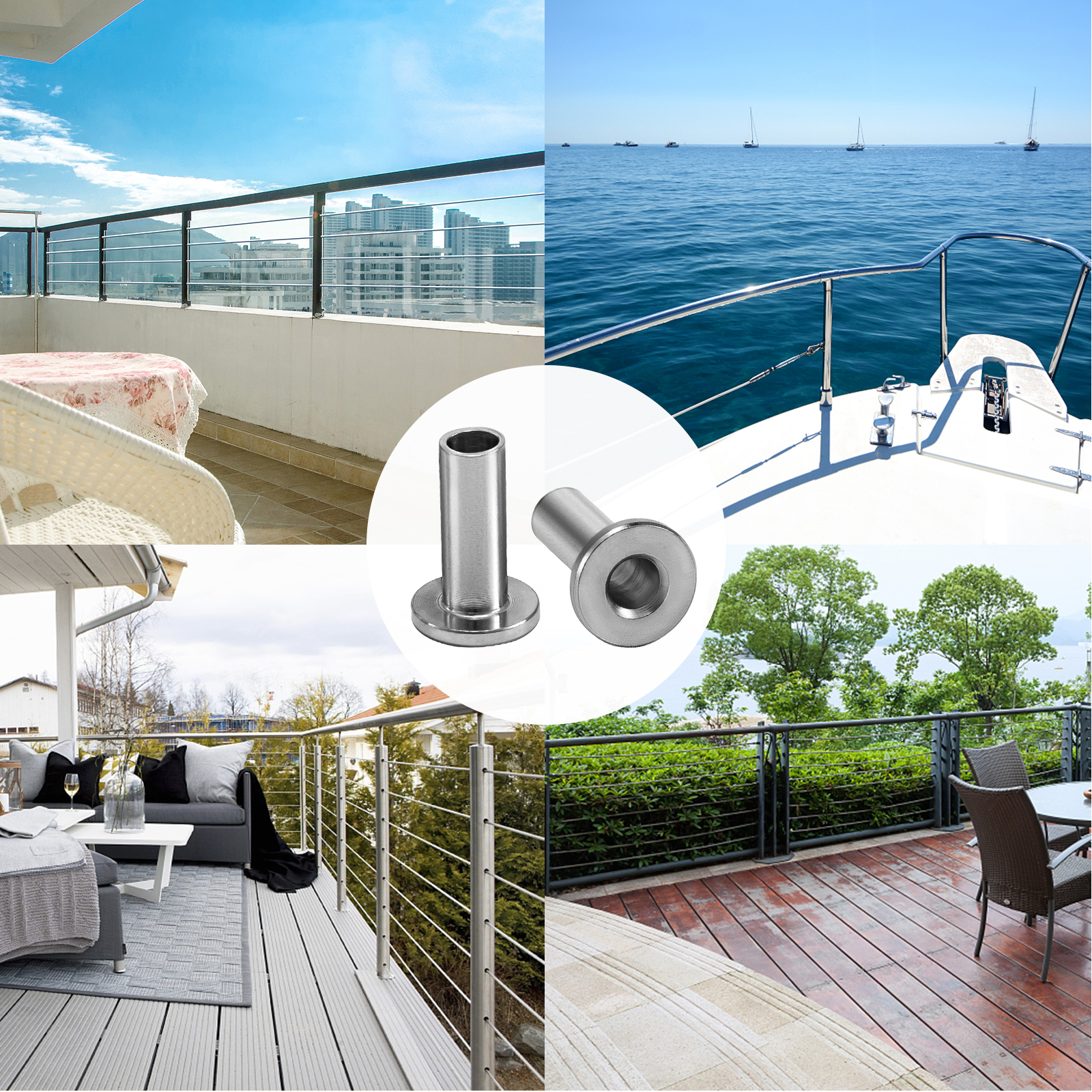 VEVOR Cable Railing Kit, 68pcs T316 Stainless Steel Protective