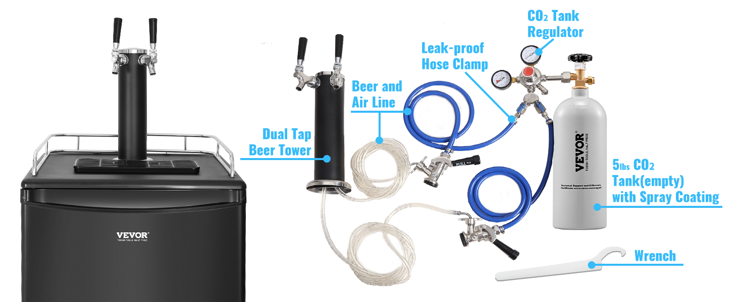 Пивной кегератор VEVOR 152L из нержавеющей стали, пивной диспенсер,  регулируемый кран, регулятор, бочонок, холодильник, двойной кран для дома |  AliExpress