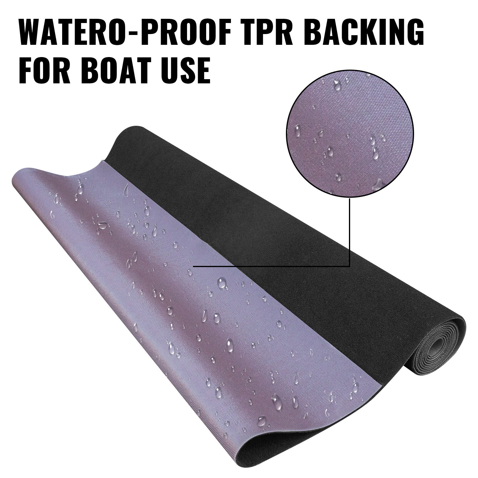 VEVOR Boot Marine Teppich Rolle 6ft Wasserdicht Polyester Outdoor Deck Teppich  Zuschneidbar Anti-Rutsch Patio Porch Garage Matte Teppich