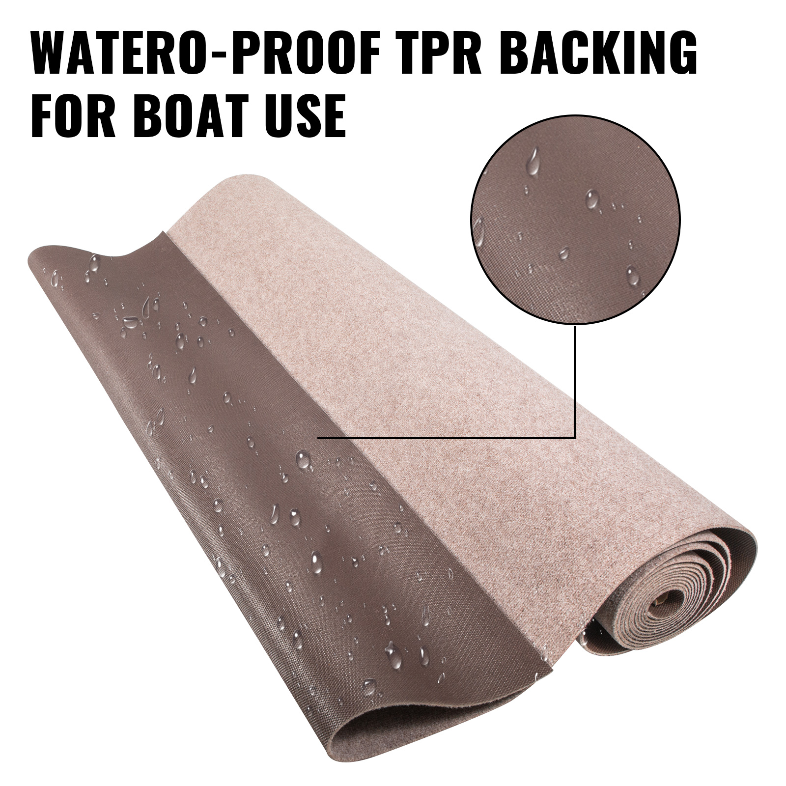 VEVOR Boat Carpet, 6 ft x 13.1 ft Marine Carpet for Boats, Waterproof