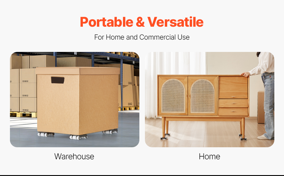 VEVOR Furniture Dolly Heavy Duty Furniture Movers with Casters 750 lbs Capacity