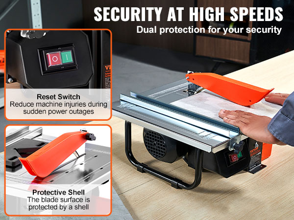 10-Inch Wet Tile Saw With Stand - 4500 RPM, 65Mn Steel Blade - Tile Cutter
