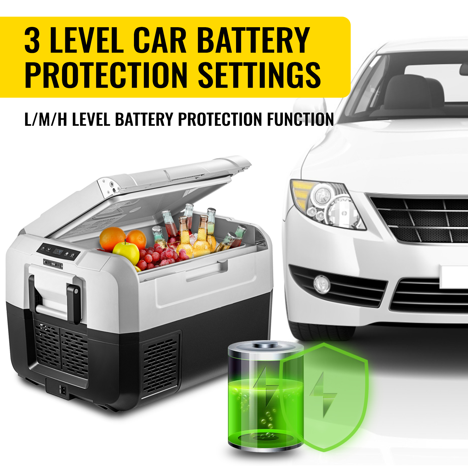 VEVOR Portable Car Freezer, 37 Quart Portable Refrigerator Freezer