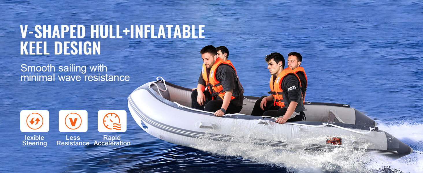 Inflatable Dinghy Boat Fishing, Inflatable Boat for Kids with Oars