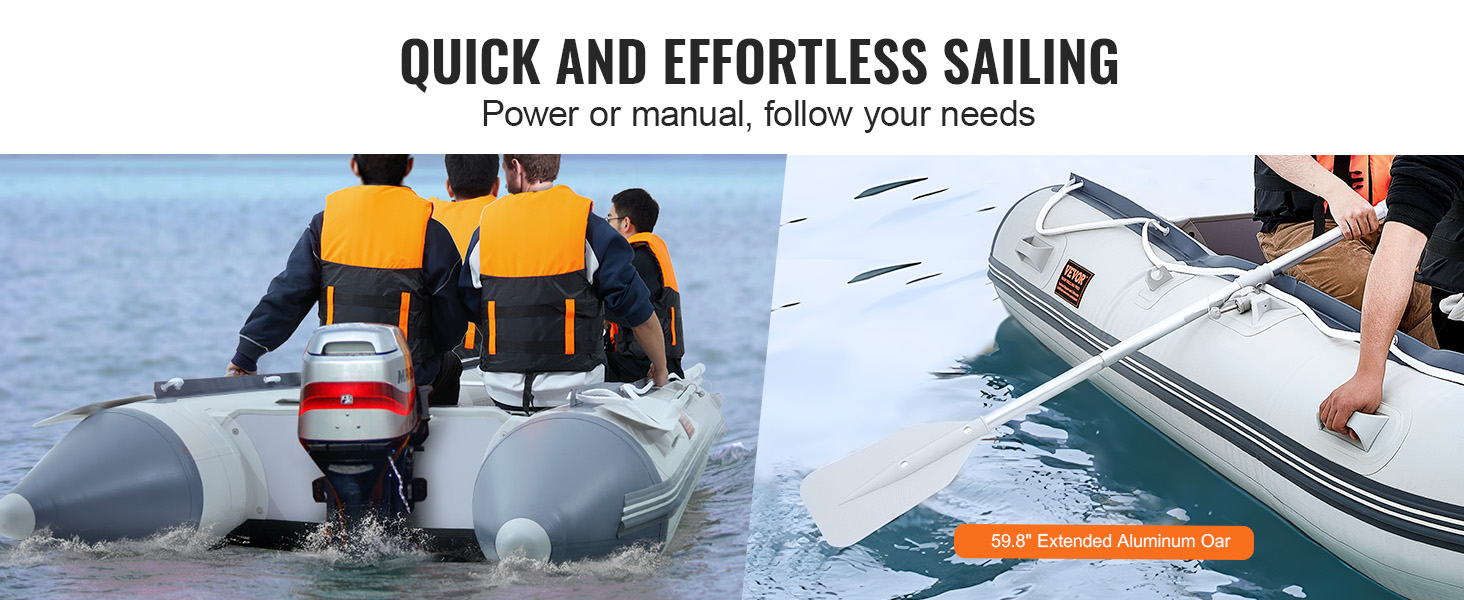 Bote de bote de 10 pies, barco inflable para 4 personas, pesca, kayak,  balsa deportiva para adultos con paletas, bomba de aire, bolsa de transporte