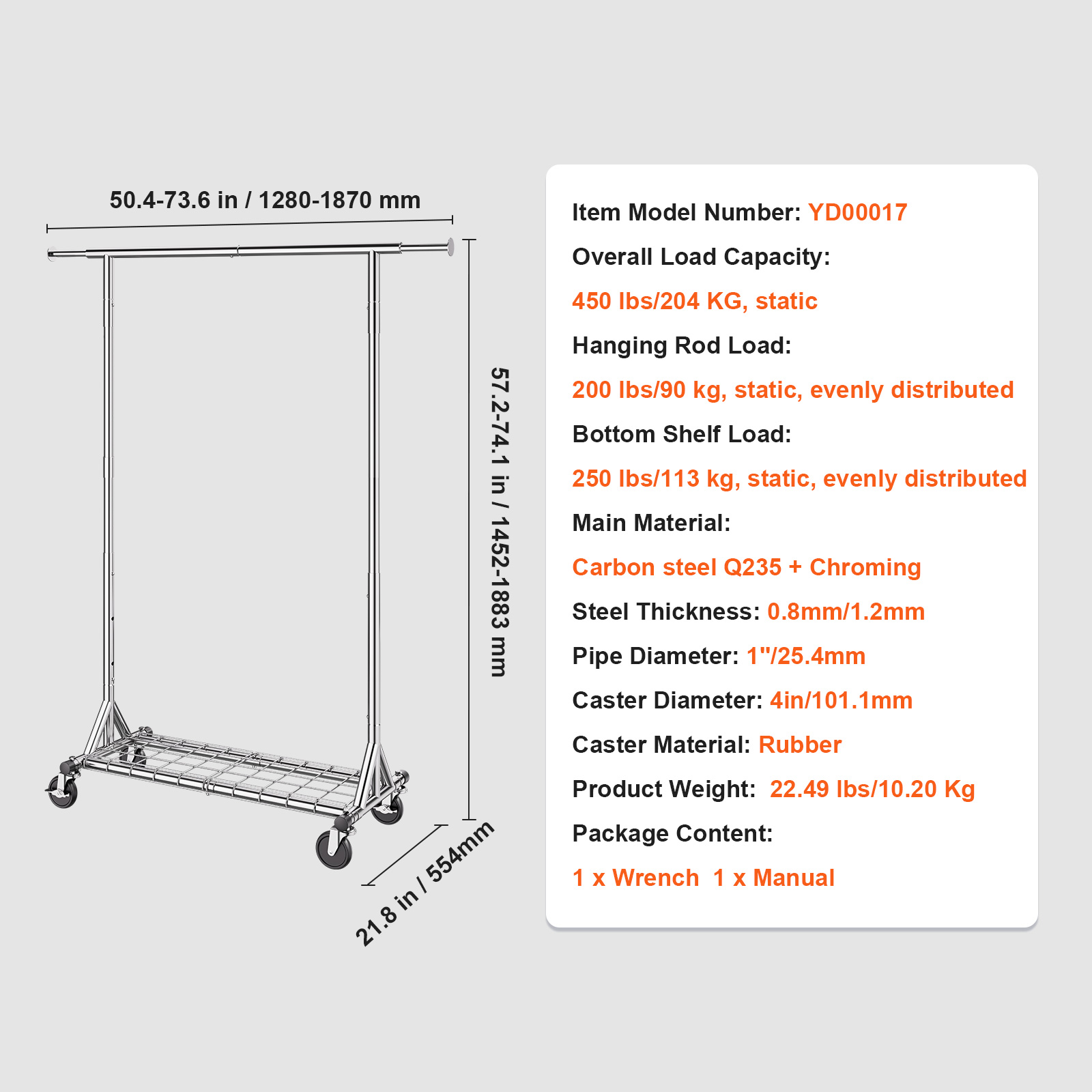 Numios Clothes Rack Uimoso Clothes Rack with Wheels Heavy Duty Clothing Garment Rack ...