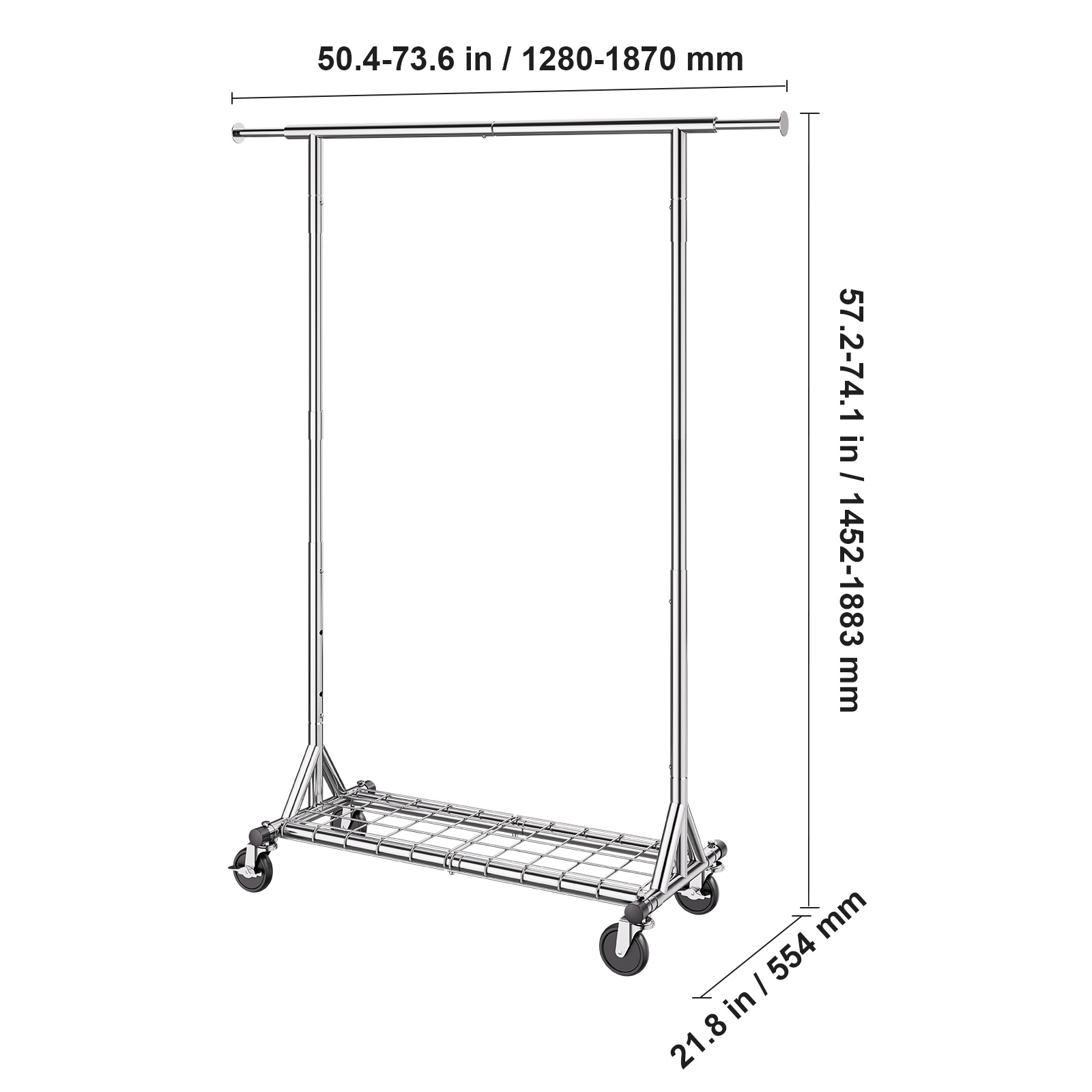 Numios Clothes Rack Uimoso Clothes Rack with Wheels Heavy Duty Clothing Garment Rack ...