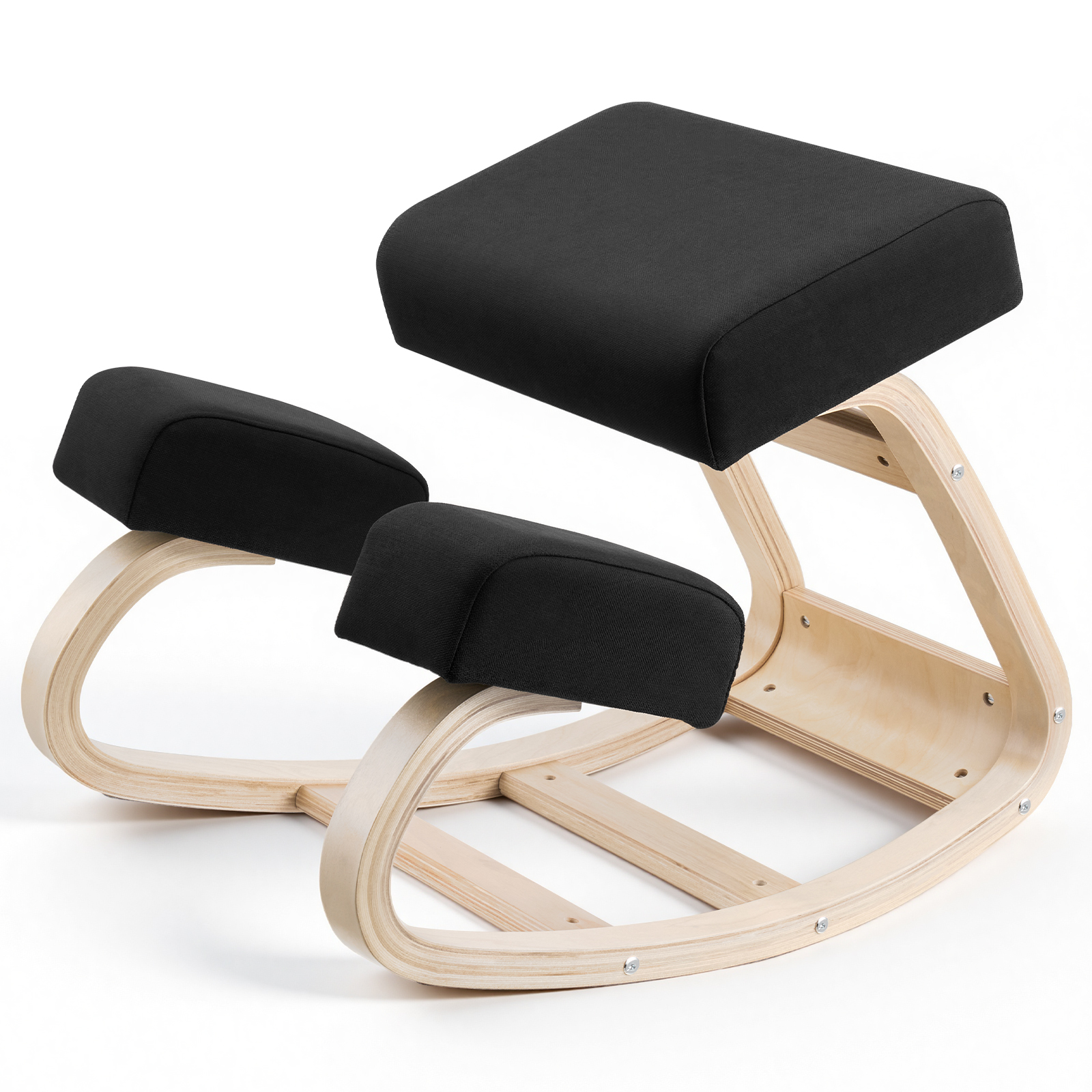 VEVOR Ergonomic Kneeling Chair with Cushions/Backrest/Wheels Black/Gray/Beige
