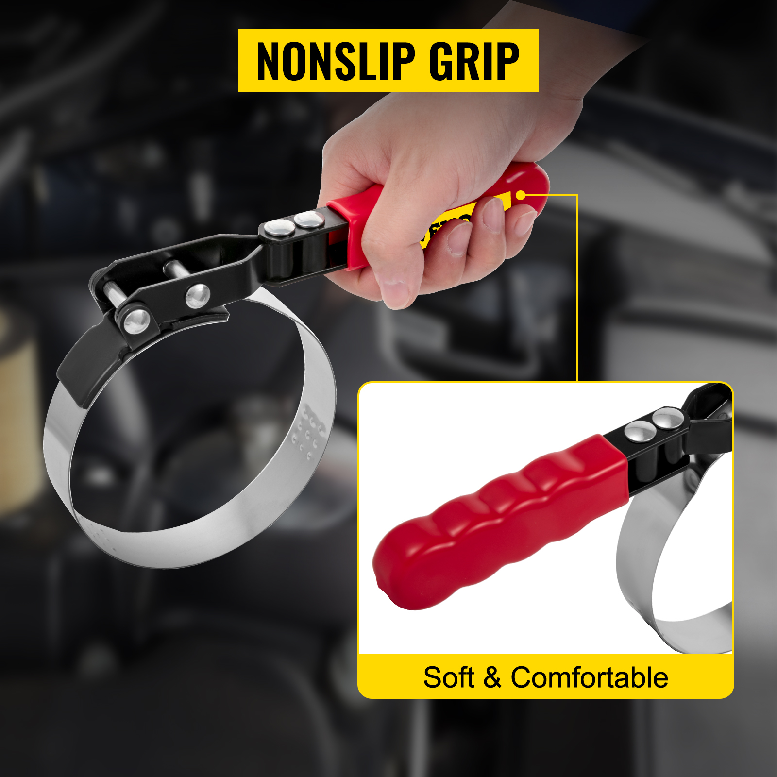 VEVOR Swivel Oil Filter Wrench, 4 Pieces Oil Filter Swivel Wrench 23/4