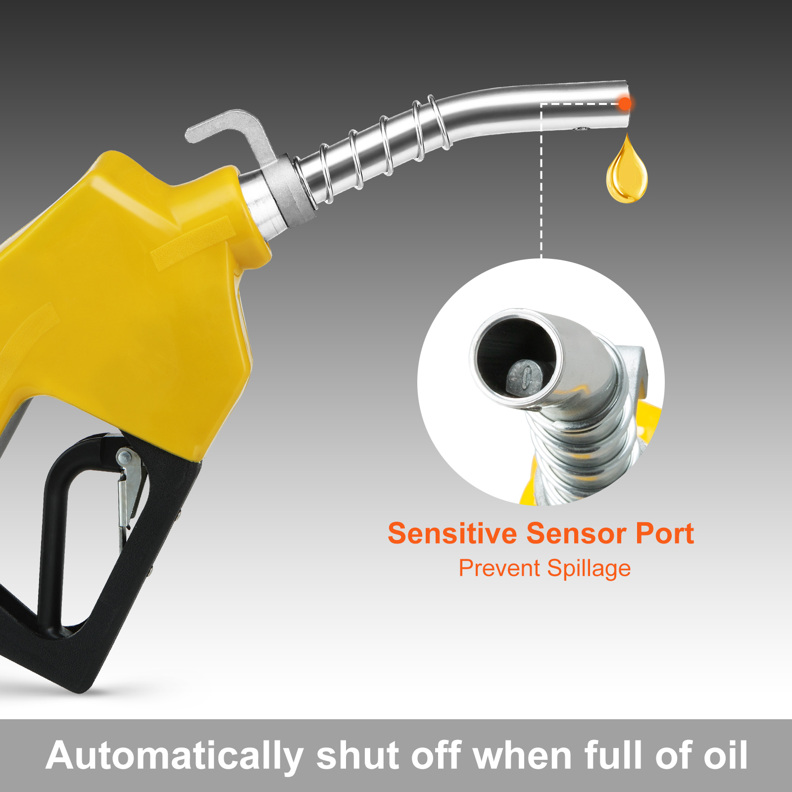 1 In NPT Automatic Fueling Nozzle Spout Auto Shut Off Diesel Petrol Fuel  Nozzle