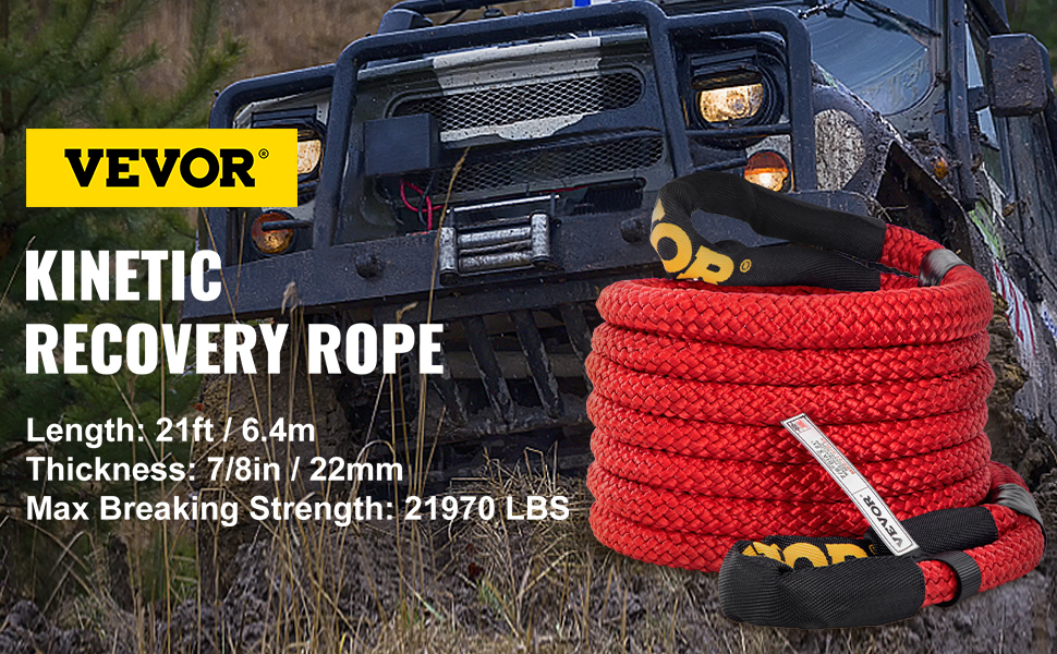 recovery rope,21970 lbs,red