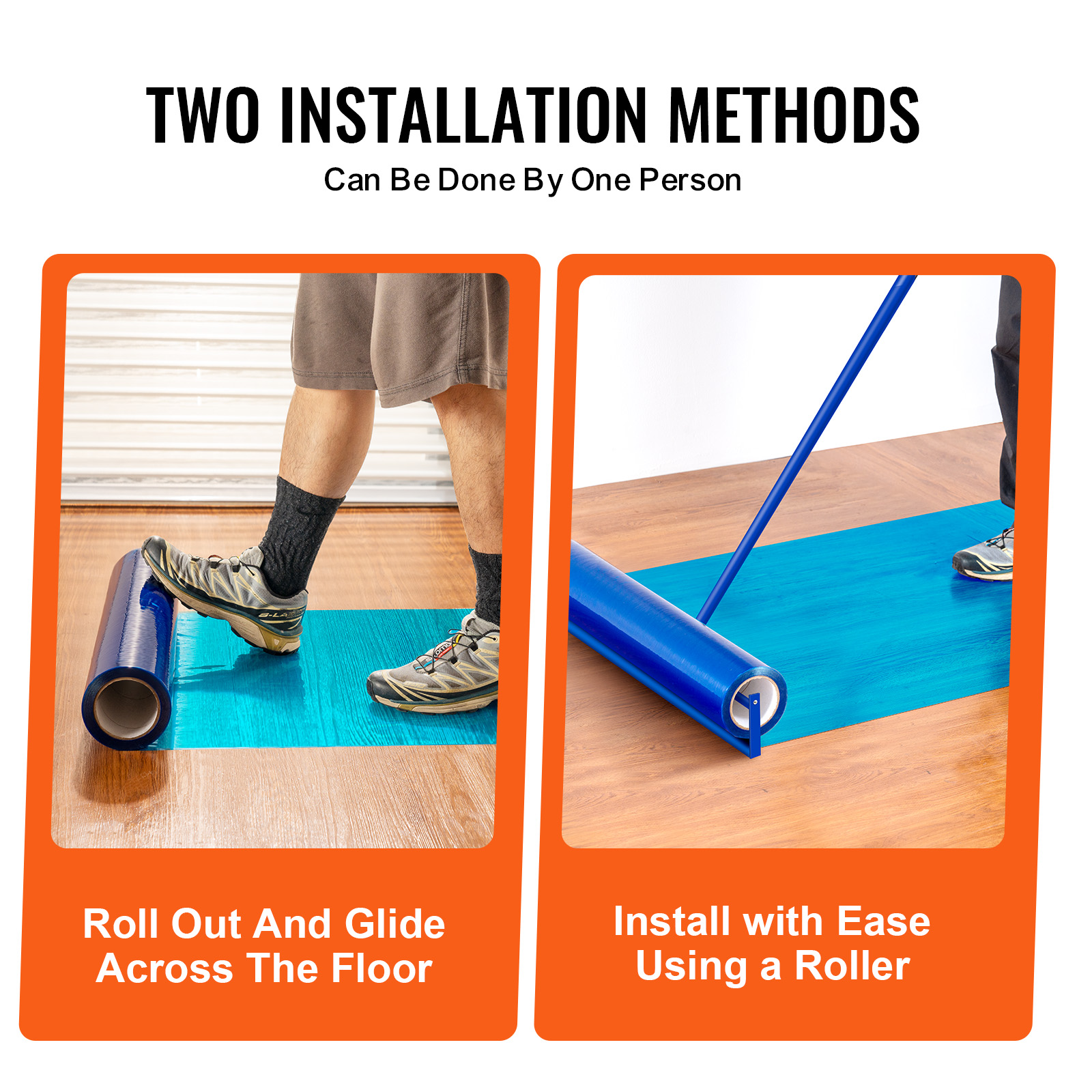 Carpet Protection Film 24" x 50'-200' Self Adhesive Car Mat Protector PE - Picture 18 of 57