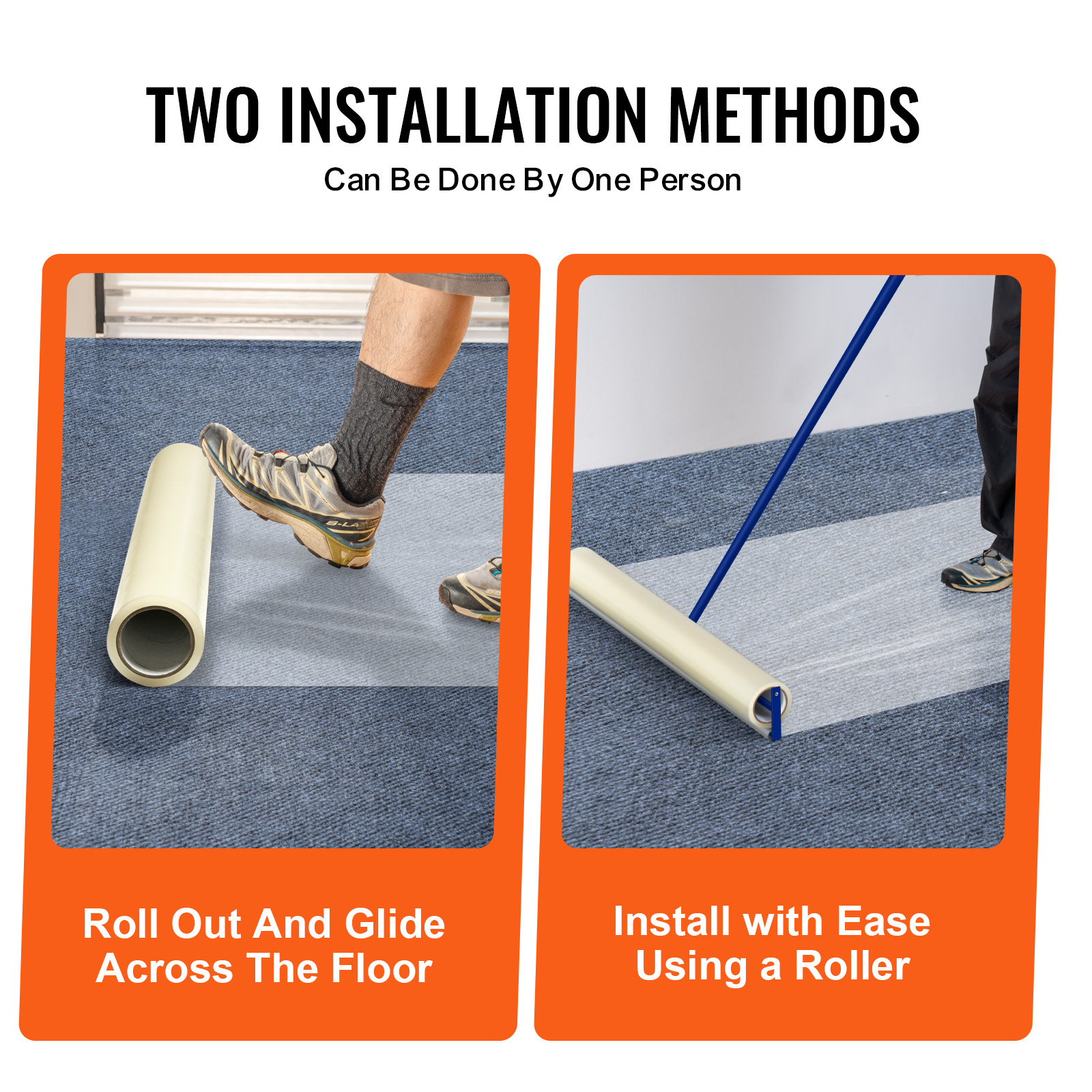 Carpet Protection Film 24" x 50'-200' Self Adhesive Car Mat Protector PE - Picture 51 of 57