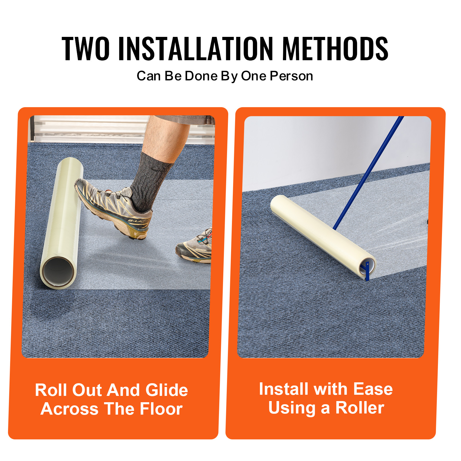 Carpet Protection Film 24" x 50'-200' Self Adhesive Car Mat Protector PE - Picture 29 of 57