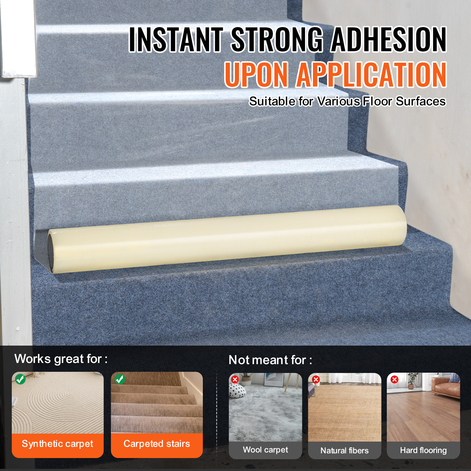 Carpet Protection Film 24" x 50'-200' Self Adhesive Car Mat Protector PE - Picture 38 of 57
