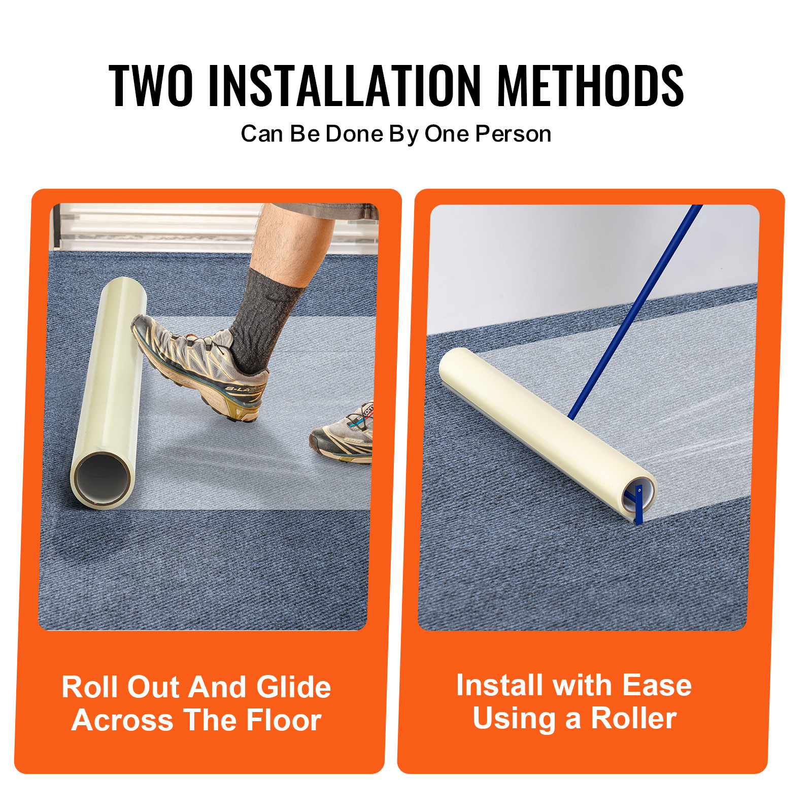 Carpet Protection Film 24" x 50'-200' Self Adhesive Car Mat Protector PE - Picture 40 of 57