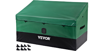 VEVOR 440L kültéri tárolódoboz 122 x 63 x 75 cm tárolódoboz ipari minőségű PE ponyva vízálló légáteresztő párnás doboz