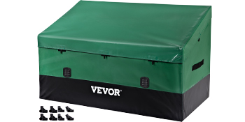 VEVOR 660L kültéri tárolódoboz 155x63x75cm kerti doboz ipari minőségű PE ponyvából vízálló légáteresztő tárolódoboz mellkasi kerti doboz otthoni és kempingezési használatra