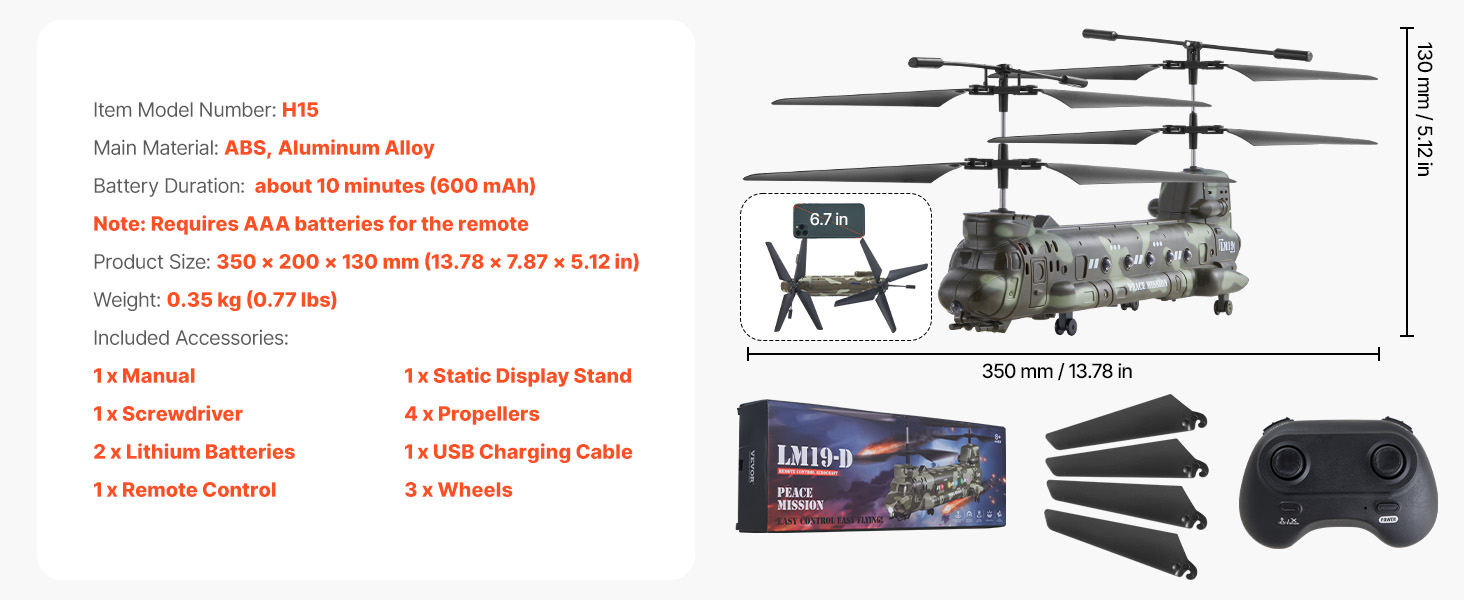 RC-helikopter i flugt