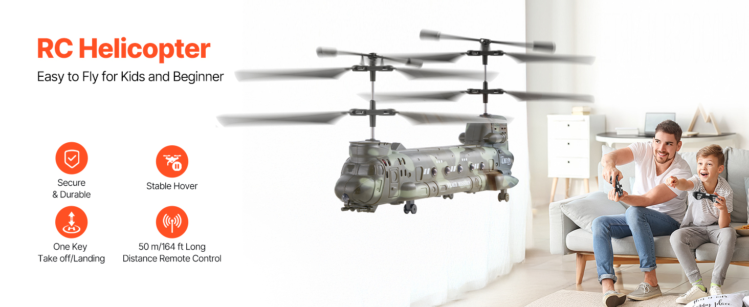 RC-helikopter fuldt produktbillede