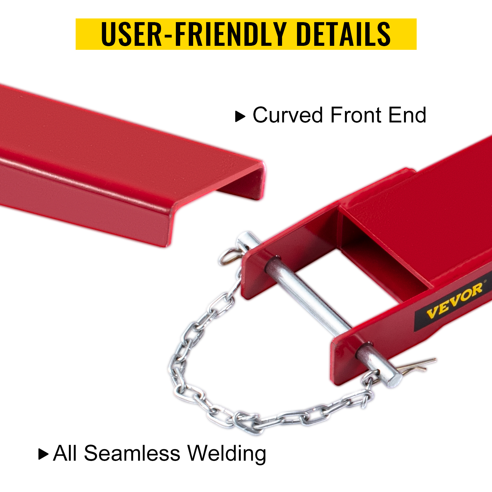 VEVOR Forklift Pallet Fork Extensions, 96" Length x 5" Width Forklift