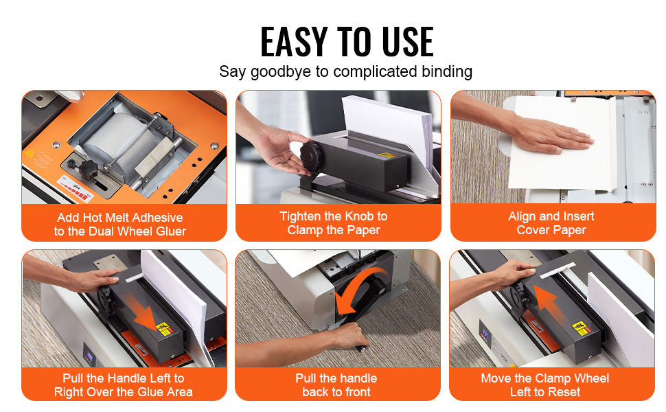 thumbnail image 2 of VEVOR Thermal Binding Machine - 400 Sheet Capacity Hot Glue Binder For A3/A4/A5 Documents 2 of 14