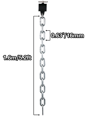 Cadenas de levantamiento de pesas VEVOR, 1 par de cadenas de