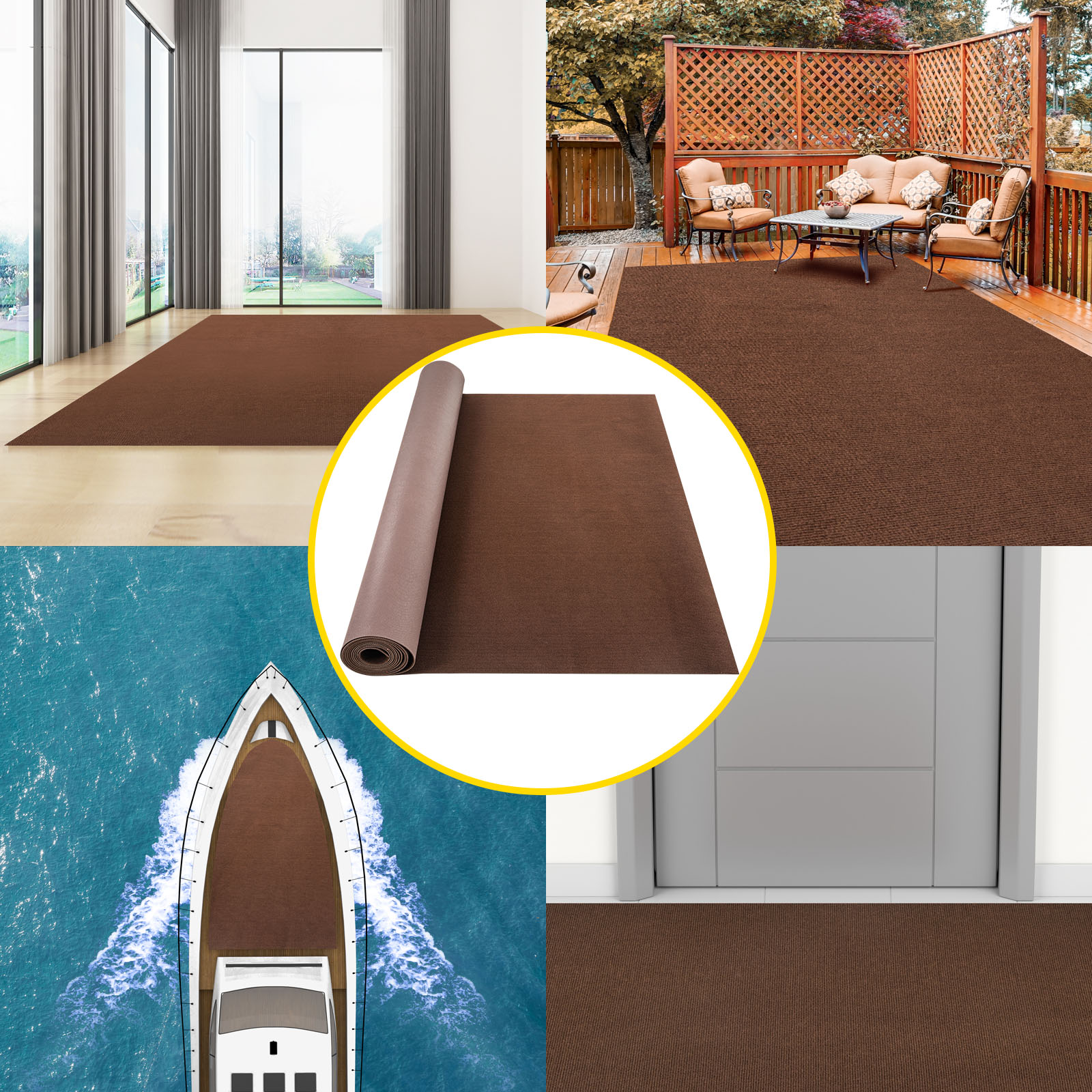 VEVOR Gray Marine Carpet 6 ft x 39.3 ft Marine Carpeting Marine