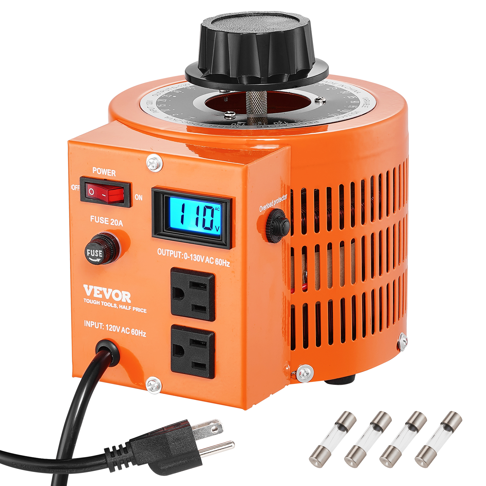 2000/1000/500VA Variable Voltage Transformer 15.3/7.69/3.84A 0-130V - Picture 27 of 74