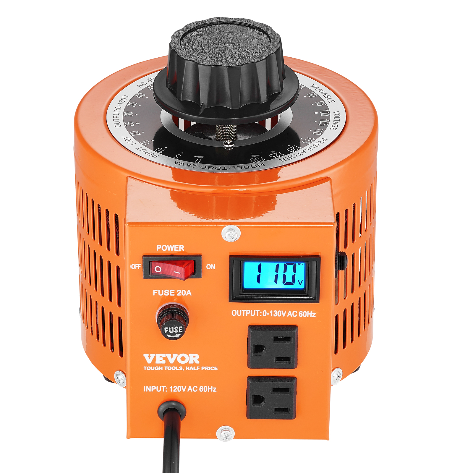 2000/1000/500VA Variable Voltage Transformer 15.3/7.69/3.84A 0-130V - Picture 37 of 74