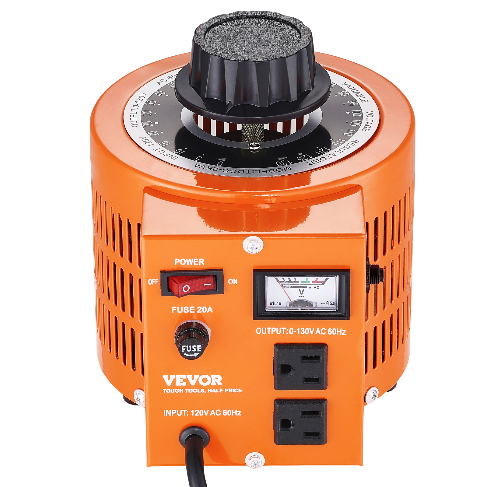 2000/1000/500VA Variable Voltage Transformer 15.3/7.69/3.84A 0-130V - Picture 13 of 74