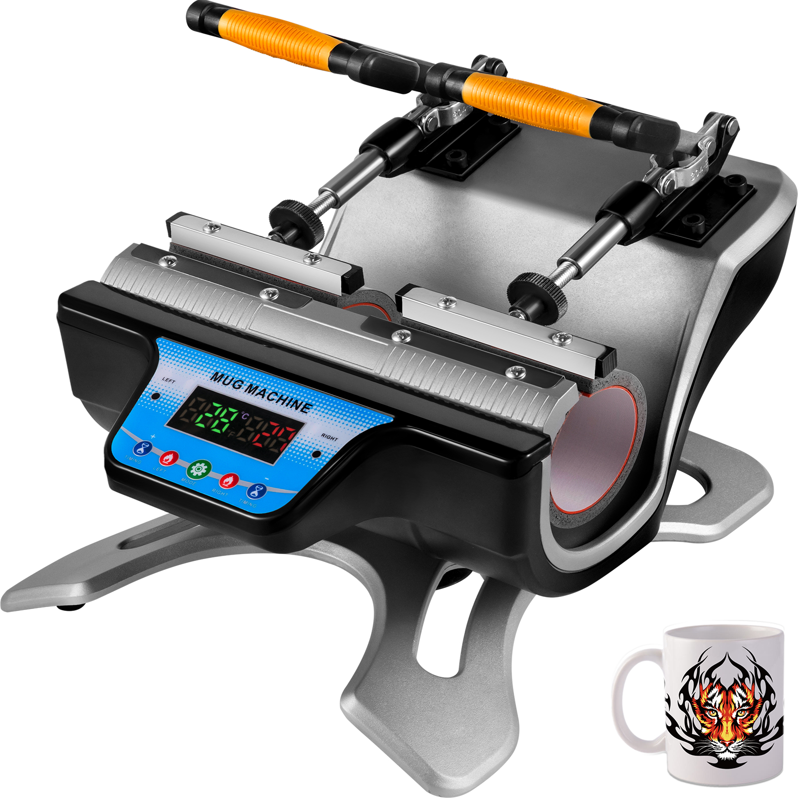 110V Professional Double Station LCD Automatic Control Mug Heat Press Machine 