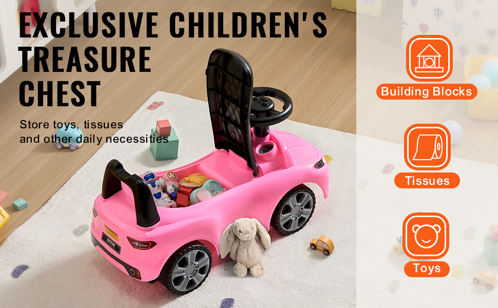 VEVOR Ride On Push Car for Toddlers, Ages 13, Ride Racer, Sit to Stand