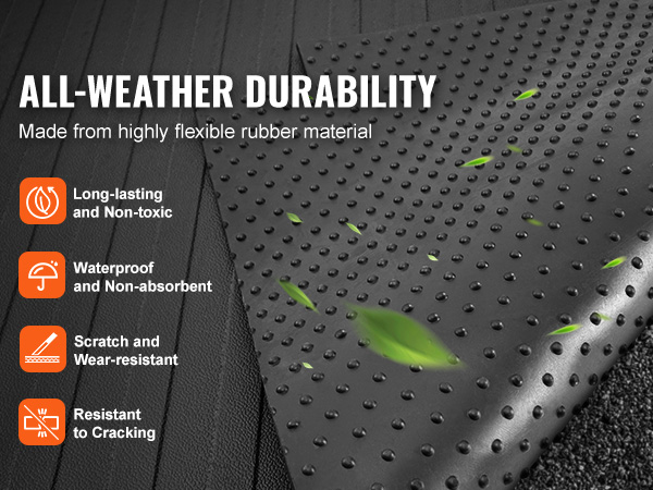 Topline Autopart Rubber Truck Bed Mat For 2015-2024 Ford F150 5.5ft Short Cab – Black, Heavy Duty Liner